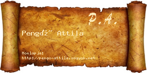 Pengő Attila névjegykártya