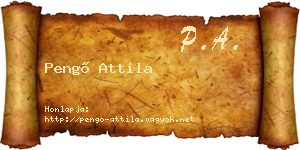 Pengő Attila névjegykártya