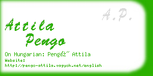 attila pengo business card